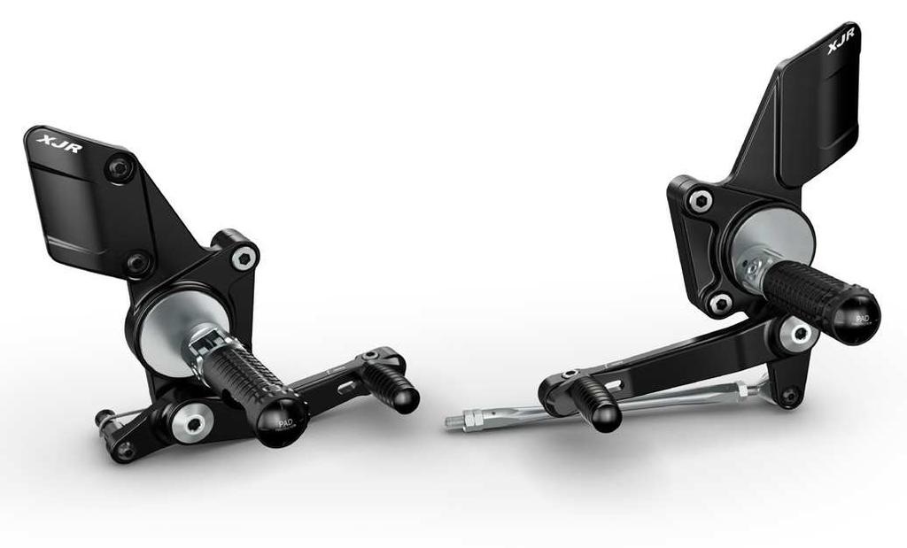 Billet aluminium Rearset provides your XJR1300/ XJR1300R perfect matching with your riding position, adjustable lightweight, and high-strength replacement for the standard foot pegs.