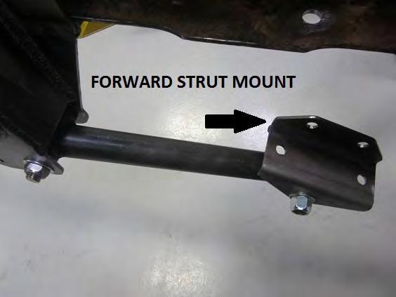 Bolt the Forward Strut to the front Crossmember as seen in Figure 20