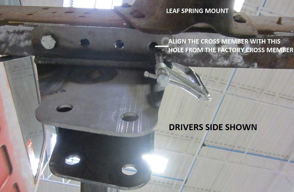 Figure 7 4) To do a double check, place a square in the center of the leaf spring mount rivet shown in Figure 8.
