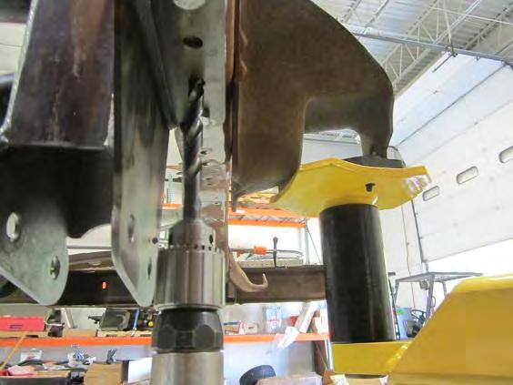 The alignment hole we used in Step 3 can be drilled first on both driver and passenger sides.