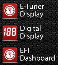 These displays also have Status and Warning Indicators to notify when a function is active or not within operating limits.