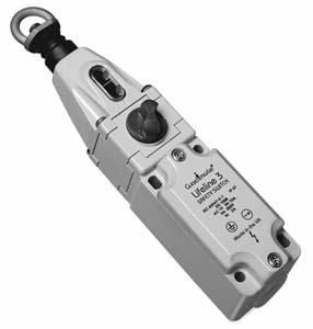 Lifeline 3 1-2-Opto-electronics Safety Switches 4-Emergency The Lifeline 3 is a cable (rope) operated emergency stop device designed to meet the stringent requirements of ISO 13850 (Safety of