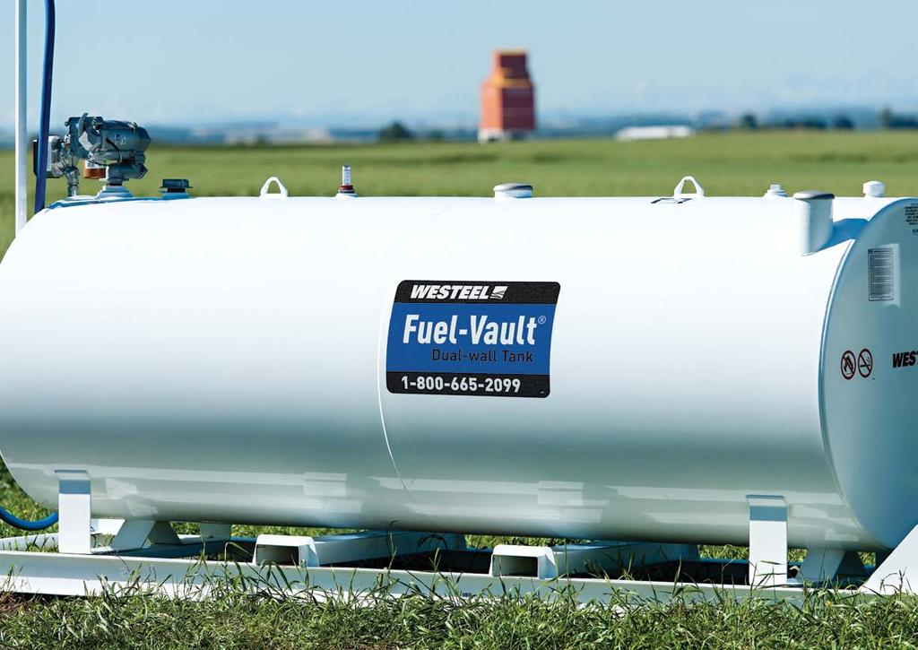 fuel-vault dual wall horizontal petroleum storage tanks Important Features (Varies by tank capacity) Durable steel construction Secondary shell provides a minimum 100% containment Large mouth spill