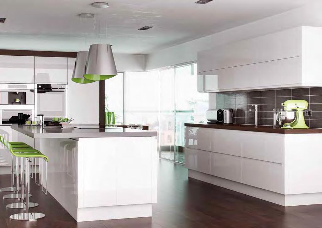 Lucente White (high gloss) Create a powerful statement with the ultra contemporary and minimalist Lucente White