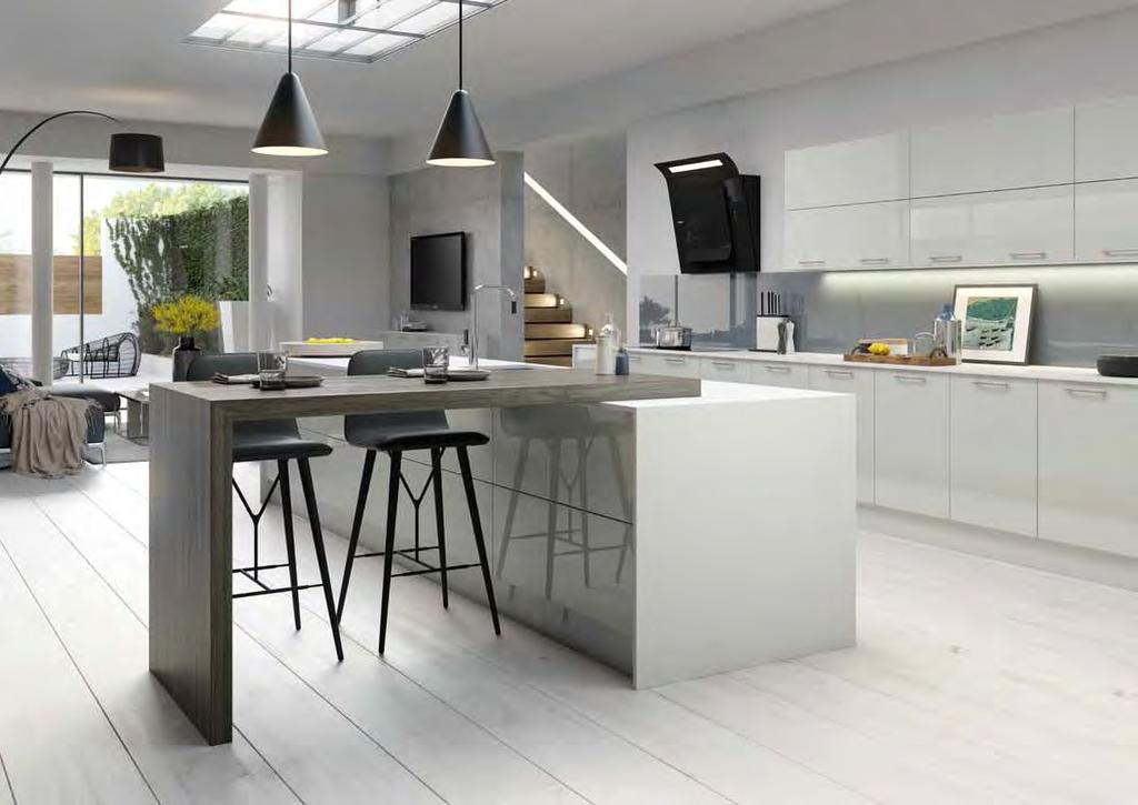 Vivo Grey (High Gloss) Vivo Grey brings a fresh and contemporary look to any room, with its strong lines