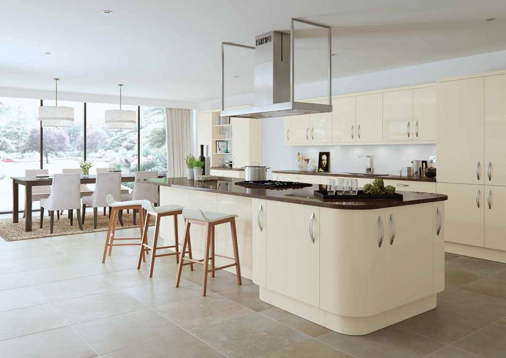 Vivo Ivory (High Gloss) The sophistication and beauty of the Vivo range is enhanced by the addition of
