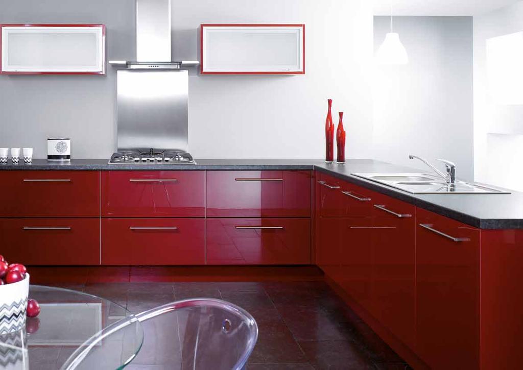 Reflections Burgundy (High Gloss) A variation on the latest, ultramodern and versatile Reflections range is the high gloss