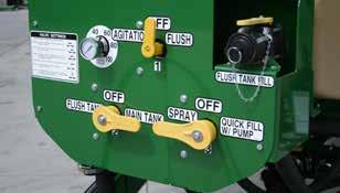 Boom section controls give flexibility to irregular fields and eliminate over-spraying and wasted chemical.