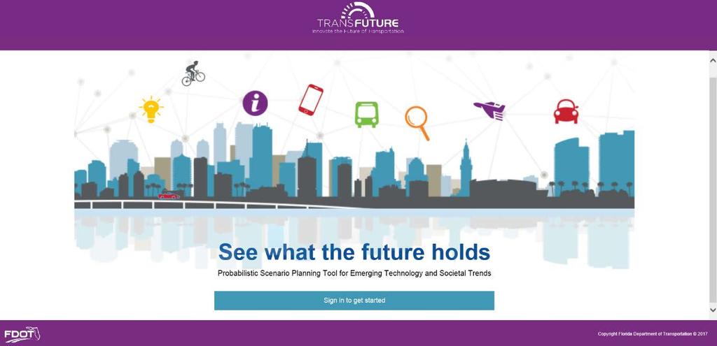 Introducing TransFuture Next-generation scenario planning tool Prepare for multiple futures Explicitly account