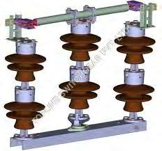 06740 860 Isolators H T Isolators 11/22/33 KV 400 to 1600 Amps central brake, double break, Centre post Rotating & Tilting with and without Earth Switch and auxiliary contact with electromechanically