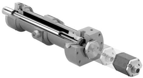 Flexible installation in any position Profile model Normally, the sensor is firmly installed - fixed on a straight surface of the machine with movable mounting clamps or M5 screws in base channel -