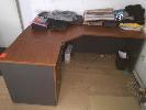 ETC 19 OFFICE DESK, 2 TOE, STORM & TIMBER LAMINATE, 180 x 90cm WITH