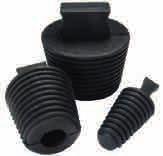 EPDM (+180ºC) AND TPE (+95ºC) CAPS AND PLUGS High-Temperature Plugs SR 1089 Black EPDM Type 1 Type 1 Recommended for plating, anodising, spray painting and other finishing applications Excellent