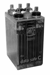 Flooded Product Solutions DataSafe CX-M The DataSafe CX-M calcium multi-cell flat plate battery is optimized for high performance and provides excellent short duration discharge rates.