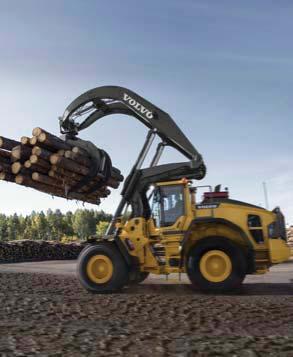 Sky-high productivity. Lift higher and reach further with the L180H HL and Volvo s range of grapples.