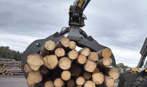 5 m) while increasing productivity and operating efficiency. Store more timber and push logs further onto the pile to increase space.