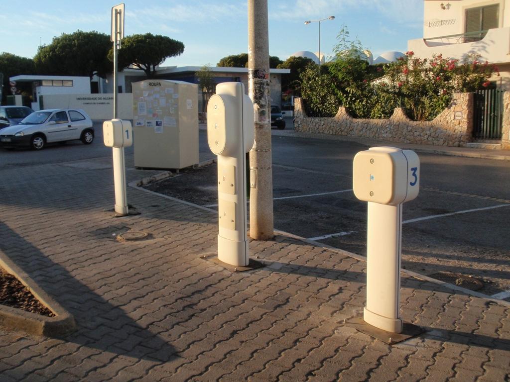 Figure 1 Location of the charging network at Faro In one hand, the economic crises had slowed the electric vehicles