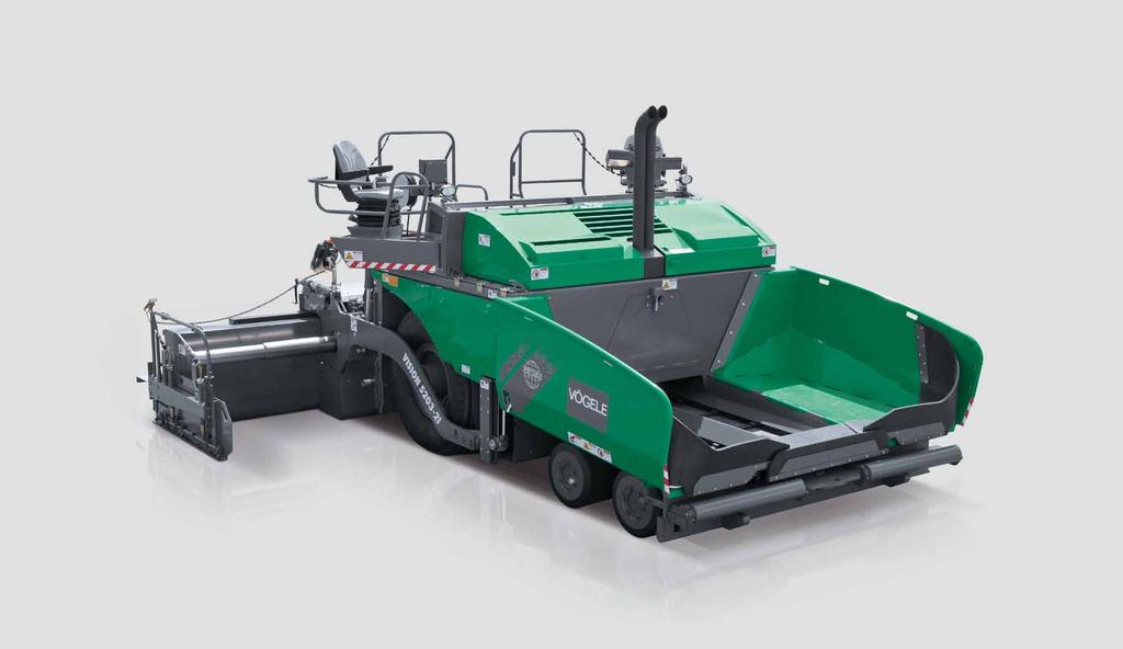 Wheeled Paver VISION 5203-2i Superior technology with very low noise emission Two or four powered front wheels are available as options Powerful US standard EPA Tier 4i Cummins engine provides