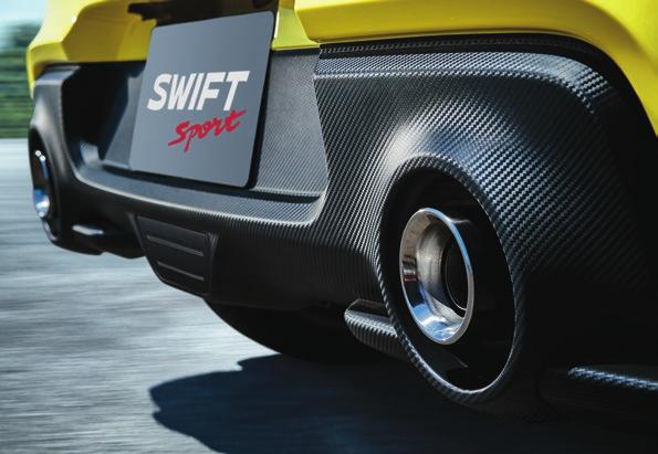 1L/100km TURBO-CHARGED PERFORMANCE The all-new lighter, quicker, turbo-charged Swift Sport not only lives up to its