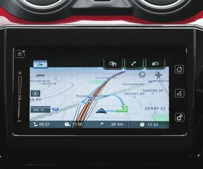 A 7-inch touchscreen display enables intuitive operation of multimedia features including audio, hands-free phone, navigation system and smartphone