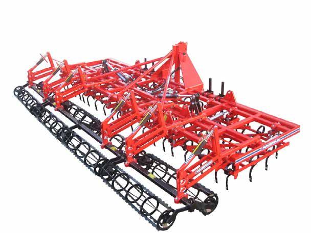 Seedbed Compination PSY 3 point hitch Robust, hydraulically foldable frame Independently swinging, spring mounted, S-tine subframe Strongly vibrating S-tines 25x8, 32x10 Adjustable, double rear