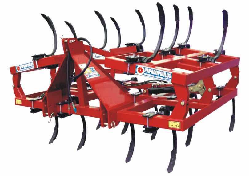 Stubble Cultivators R3 & R3S 3 point hitch Rear mounted implement Robust rigid frame (R3) 80x80x6 mm, robust hydraulically foldable frame (R3S) 100x100x8 3 bank construction Double coil spring tines