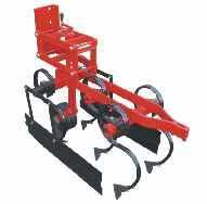 Cultivator gang with 5 S-tines 32x12 and plant protection sheets for