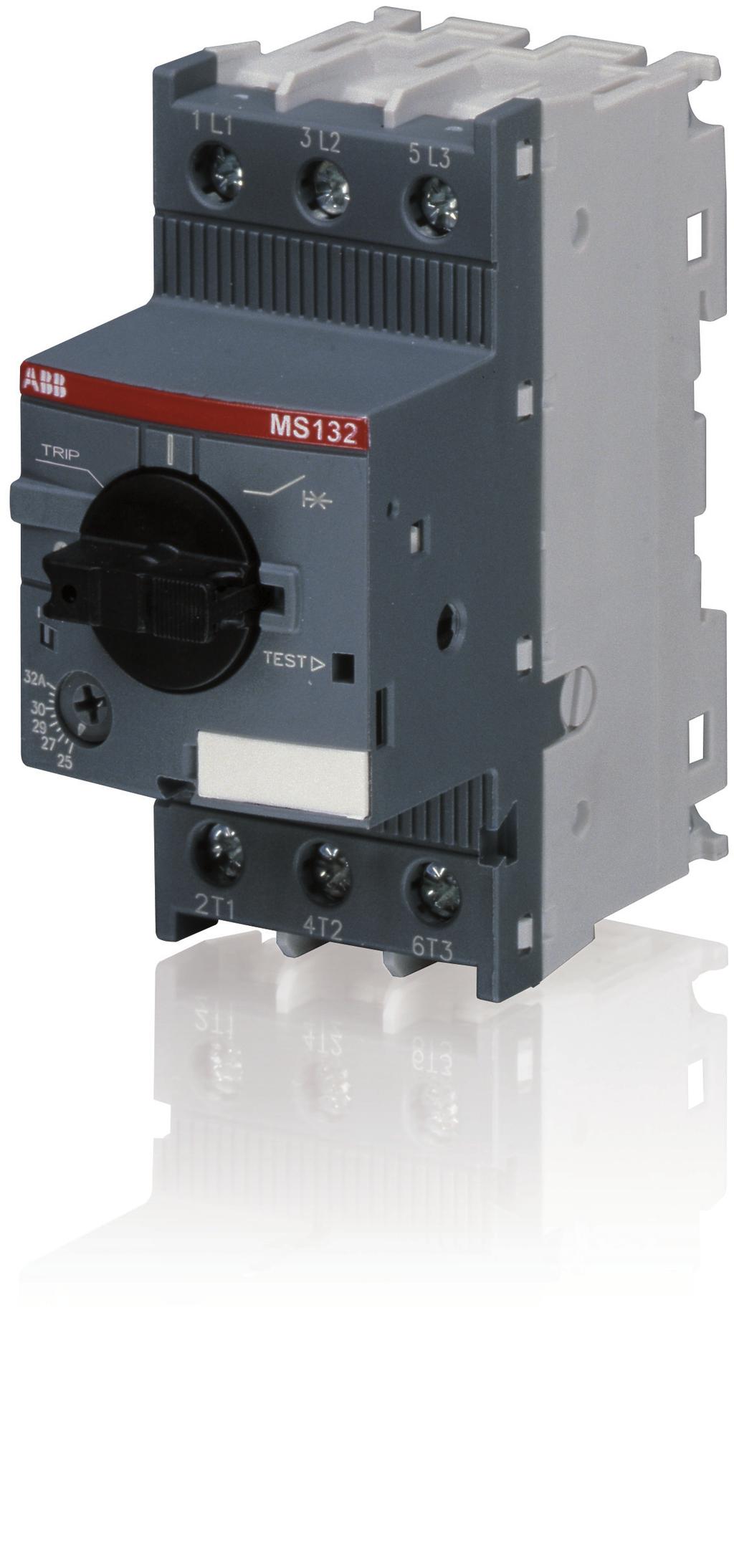 Data sheet Manual motor starter MS132 Manual motor starters are electromechanical protection devices for the main circuit.