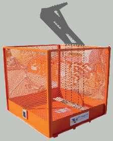 SAFETY CAGE The Safety Cage allows to handle and lift pallets, bricks and ecc. without danger of falling, in compliance with the safety standards UNI 13155: 2007.