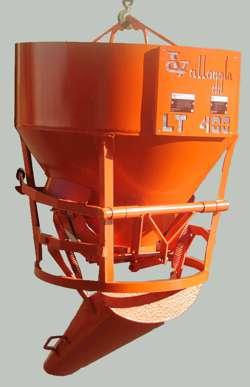4000 2000 L CENTRAL CONICAL BUCKET WITH OUTLET AND HANDWHEEL CENTRAL
