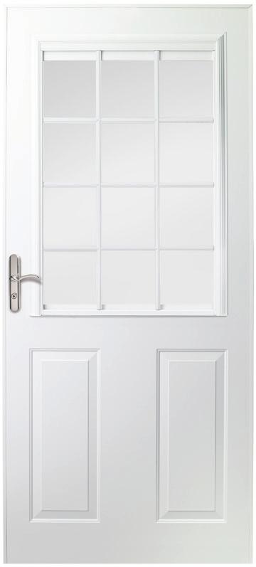and sides reduce drafts Handle-side edge seal for additional weather protection Built-in keyed deadbolt for added security