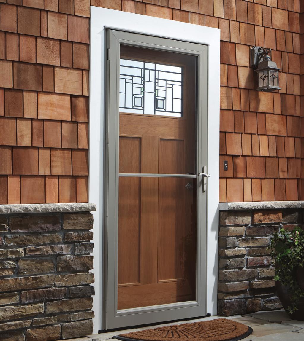 Door in 6 Series Fullview Retractable Aluminum frame (1 ¼" thick) with reinforced corners and decorative profile