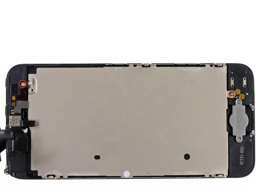 Step 18 Remove the following two screws securing the LCD shield plate to the display assembly: