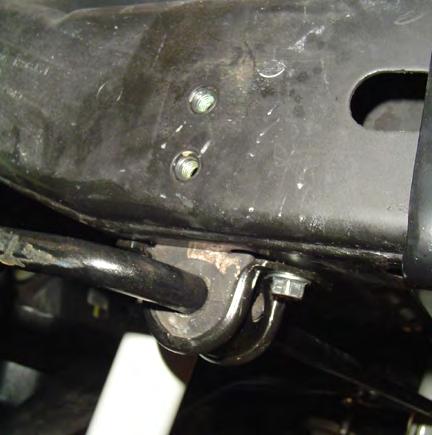 23) Relocate the rear sway bar mounting brackets back 1 for standard systems.