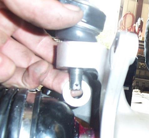 factory nut to tighten down on the ball joint.