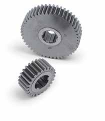 Quick-Change Gears 6-Spline Midget Quick-Change Gears NOTE: To calculate a final drive ratio for a ring and pinion set that is not on this gear chart, simply multiply the spur ratio times the ring