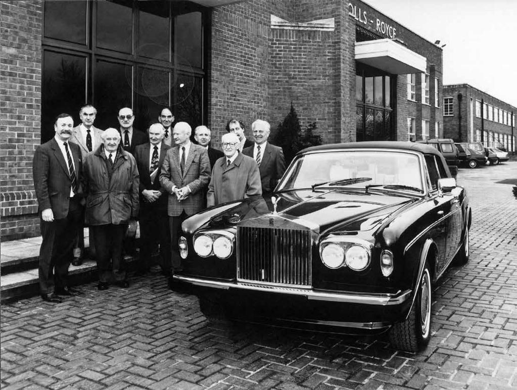 In February 1996 members of the styling, development and body engineering departments during the 1950s and 60s were reunited at Pyms Lane so this photograph could to be taken for this book.