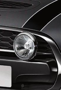 * Available in chrome or black, the halogen additional headlights integrate perfectly with the design of the New MINI Hatch.