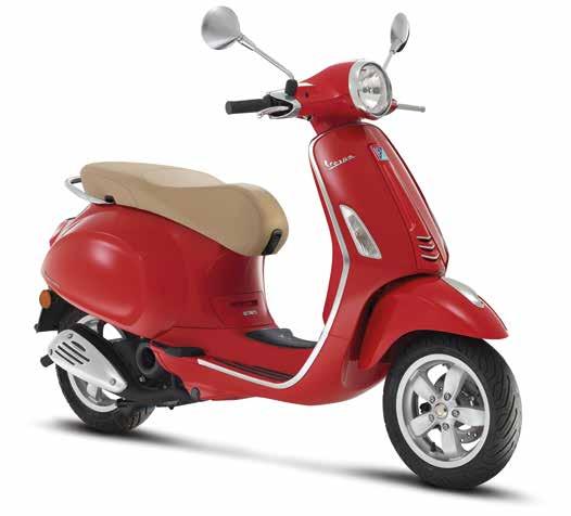 PRIMAVERA 50 / 125 3V / 150 3V The Vespa Primavera stands out for its modern streamlined look, whose key elements echo the exclusive style of the Vespa 946.