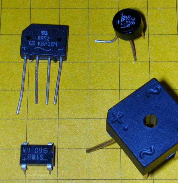 (Note that this topic has already been covered in some detail in the LSOL article 5 Volt Power for Railway Electronics ) Bridge rectifiers have two input pins (frequently marked with the symbol for