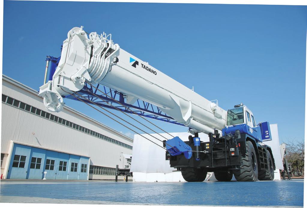 As a result, the rigidity was enhanced by as much as 35% which enables highly stabilized maneuverability for the new model of crane.