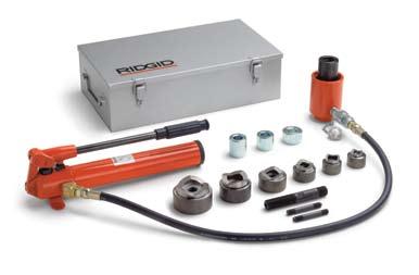 RIDGID punches and dies are available individually or in sets, and are interchangeable with most knockout systems.
