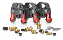 Compact Series Pressing Jaws RIDGID Compact Series pressing jaws are 40% lighter and 33% smaller than Standard Series jaws, enabling them to fit into tight spaces.