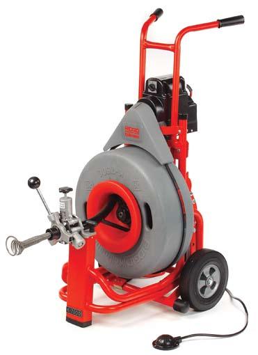 K-7500 Drum Machine For 3" to 10" (75-250mm) Lines The performance, cable control, durability, and maneuverability demanded by professional users. Ideal for any tough job, such as roots up to 250'.