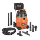 Wet/Dry Vacuums WD4050 WD4550 WD5500 WD1245 WD1665 WD1850 WD1950 Sealed Pressure Peak Horse Power Airflow 2½" Orifice Air Watts 15813 WD4050 4