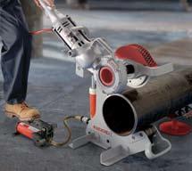 Also, the RIDGID Pipe Roller for Beveling can be used to rotate the pipe while a second operator uses a grinder to bevel the pipe.