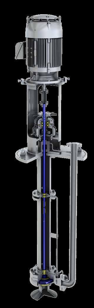 Main Applications Vertically suspended pumps are used in many applications where mounting of the driver and discharge piping is well above the liquid level, or where floor space is limited.