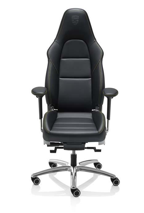 Office Chair Individualised* Original Porsche 911 sports seat [four-way Plus] with embossed Porsche Crest on the head rest.