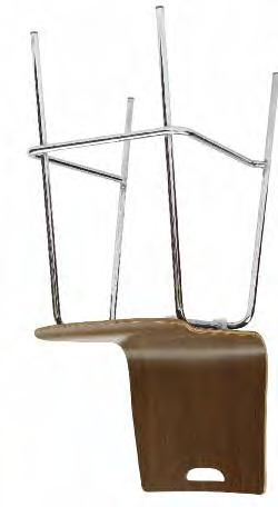 Chrome frames.. Wood Shell Chair PRM-ST98C Overall: 8.5"w x.