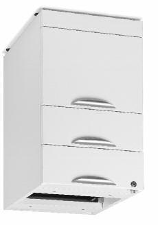 PREMIERA Metal Pedestals All drawers on easy rolling ball-bearing suspension Heavy gauge steel Locking drawers Attractive full